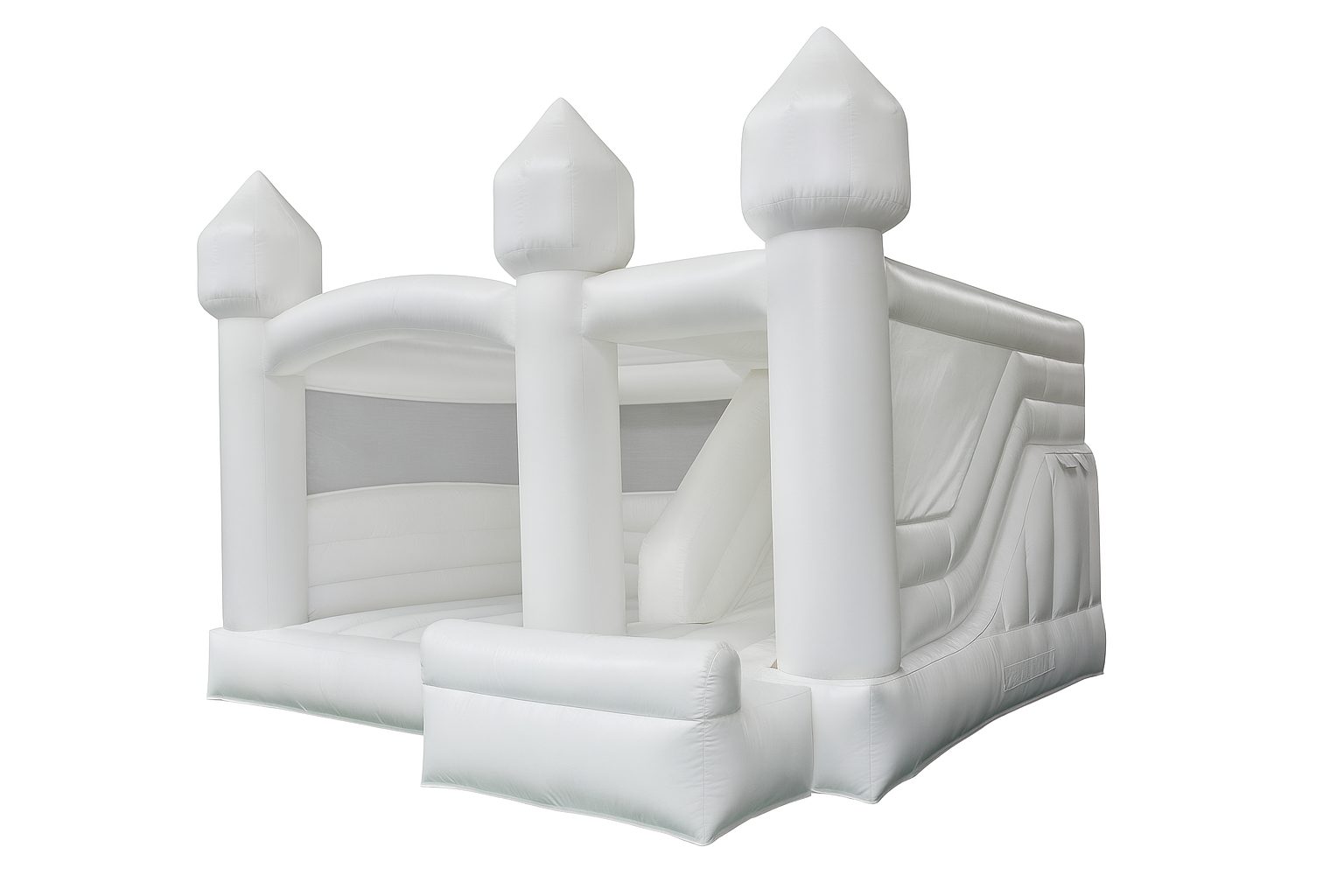 White jumping castle with slide | Australian Inflatables