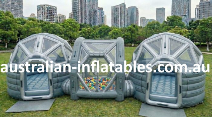Latest innovation of Australian Inflatables. New futuristic jumping castle with ball pit for sale